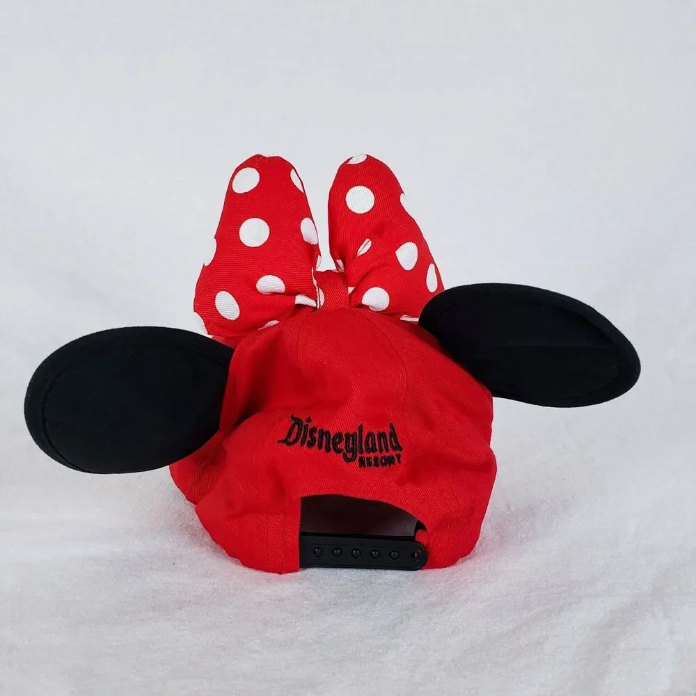 Disney Parks Minnie Mouse Snapback Hat Youth 54-57cm / Adult Small Polka Dot